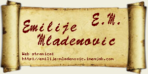 Emilije Mladenović vizit kartica
